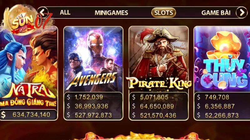Các Slot game nổi bật tại nhà cái