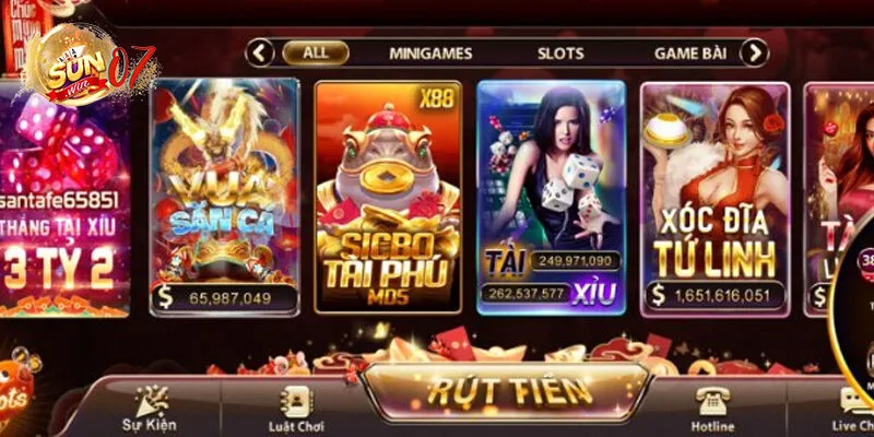 Kho game Sunwin20 cực kỳ đa dạng và chất lượng